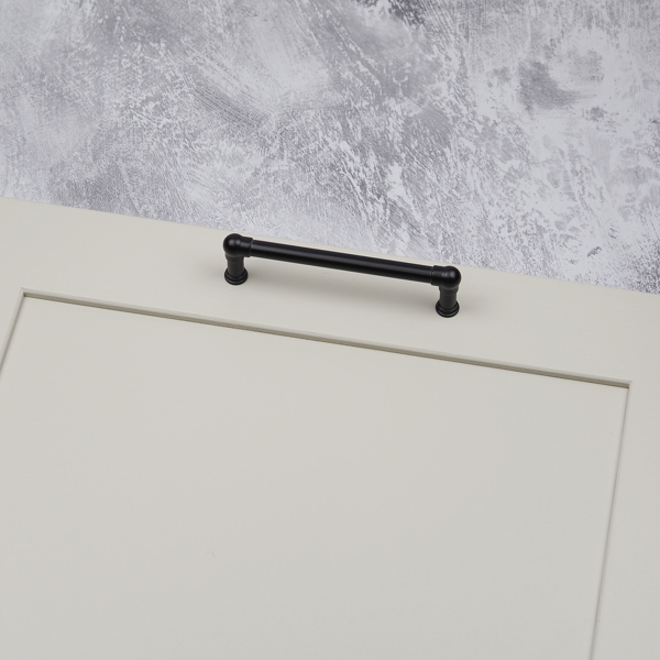 Handle & Home Black Industrial Pipe Style Cabinet D Bar Handle