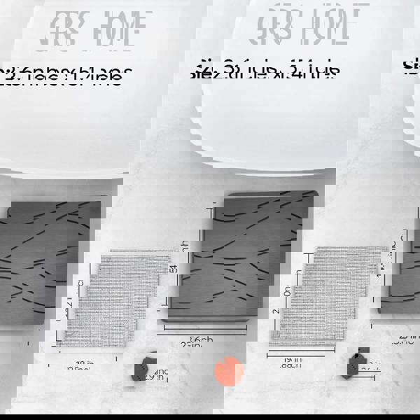 Gr8 Home Diatomite Stone Bath Mat Grey Absorbent Drying Non Slip Bathstone Bathroom Rug