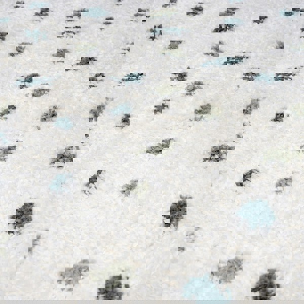 Moodi Shaggy Green Rug, Dots design, Underfloor heating | THE RUGS