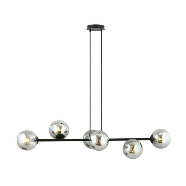 Emibig ROSSI Pendant lamp  6 x E14 Black with Graphite Shade