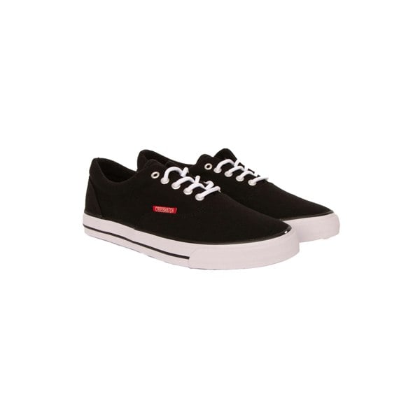 Crosshatch Mens Skywalk Canvas Trainers - Black