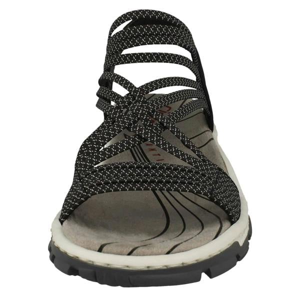 Rieker Ladies Rieker Elasticated Cross Detailed Strappy Sandals 68888
