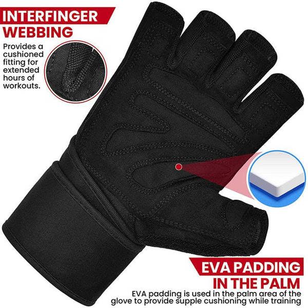 RDX Sports GYM GLOVE MICRO BLACK PLUS