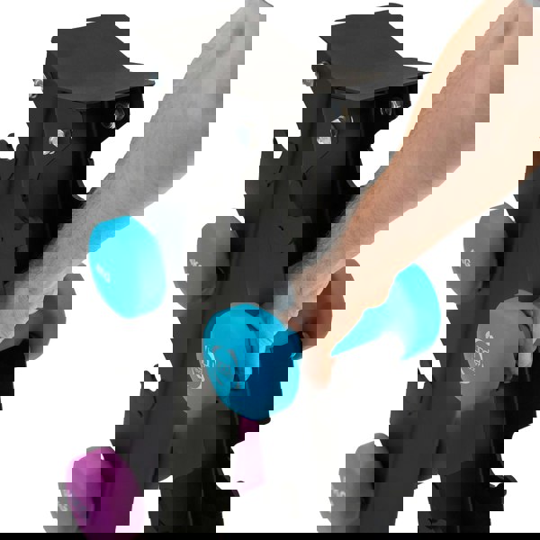 Body Revolution Neoprene Dumbbells Set with Rack