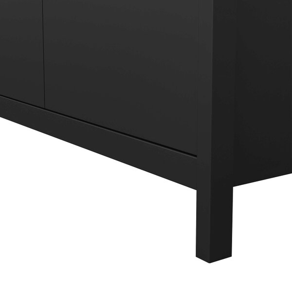 Wyld Haus Gossmere Matt Black Wardrobe 2 Doors