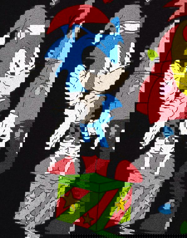 Sonic the Hedgehog Mens Black Character Short Sleeved T-Shirt