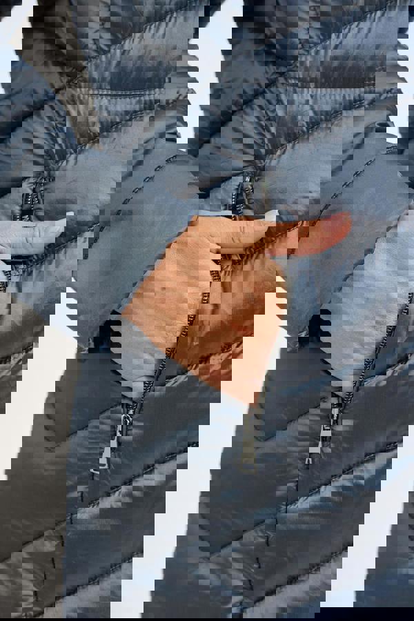 Mudflower Quilted Jacket With Detachable Fur Hood