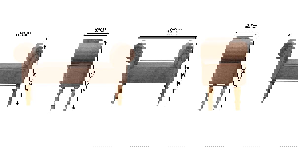 Artisan Furniture Mocha Faux Fur Bedroom Bench
