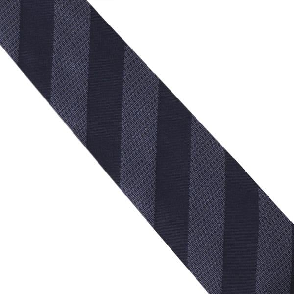 Dunhill luxurious woven silk tie in a longtail and grosgrain stripe pattern