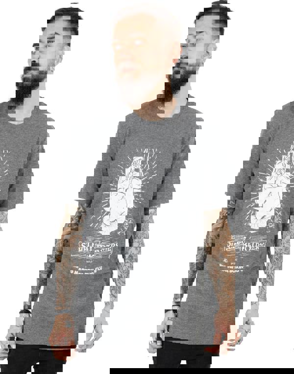 Peaky Blinders Mens Grey Shelby Brothers Short Sleeved T-Shirt