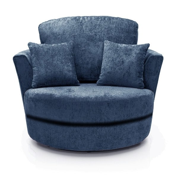 Furnishings For Less Monaco Chenille Fabric Swivel Chair