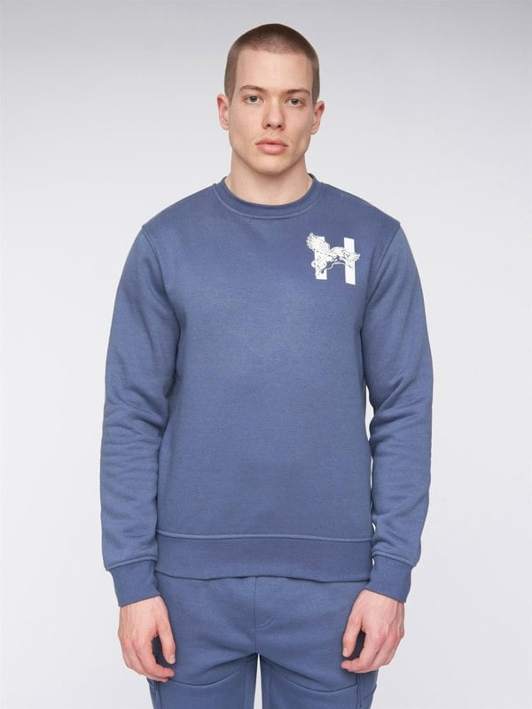 Henleys Morehen Crew Sweatshirt - Deep Blue