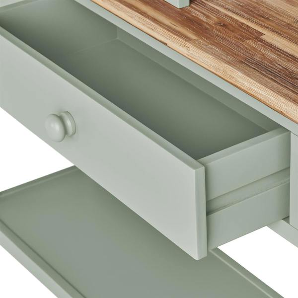 Statement Furniture Florence Console Table and Hutch, Display Cabinet with Shelves