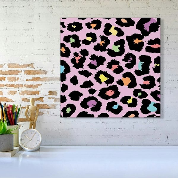 Warren Reed Pink Leopard Print Canvas