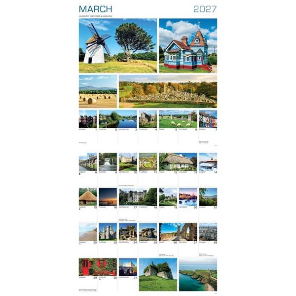 Around Ireland Calendar 2027, Wall Calendars, Month To View, Travel, Gift
