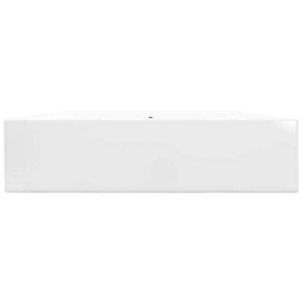 Berkfield Rectangular Ceramic Basin Sink White with Faucet Hole 60x46 cm
