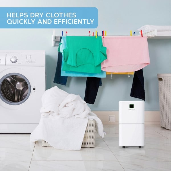 MONHOUSE 12L/Day Digital Dehumidifier - Sleep Mode 24HR Timer Portable Quiet