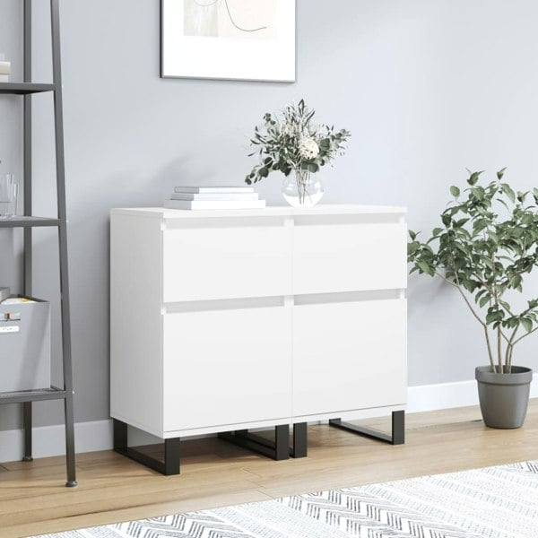 Berkfield Sideboards 2 pcs White 40x35x70 cm Engineered Wood