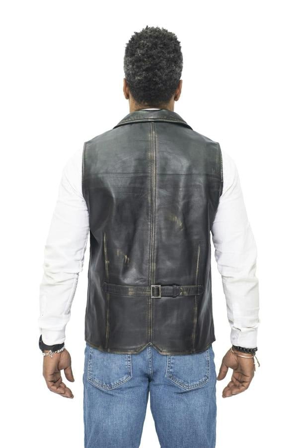 Infinity Leather Mens Smart Classic Leather Waistcoat-Bristol