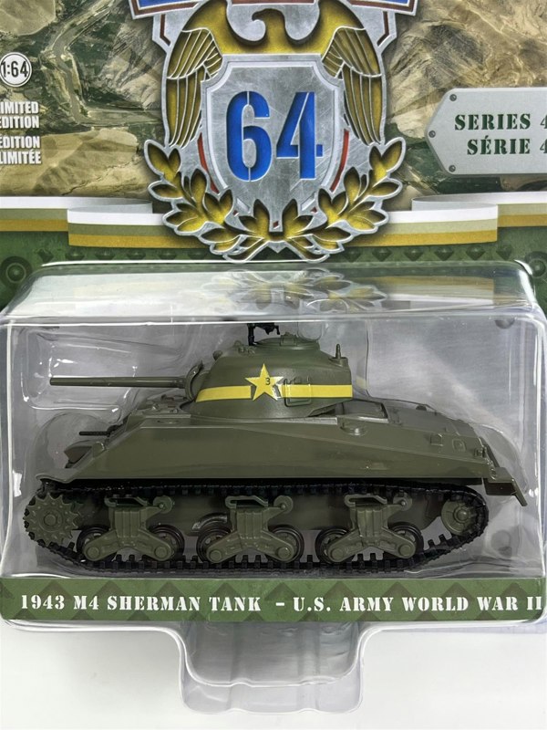 Greenlight 1943 M4 Sherman Tank US Army World War II 1:64 Scale Greenlight 61040C