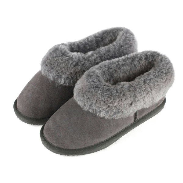 Eastern Counties Leather Womens/Ladies Sheepskin Lined Slipper Boots - Grey