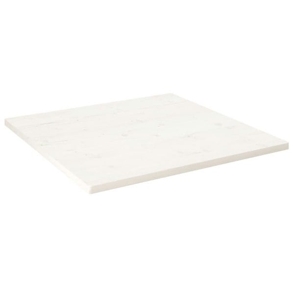 Berkfield Table Top White 70x70x2.5 cm Solid Wood Pine Square