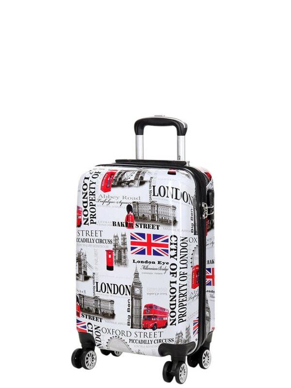 Snowball Strong Expandable Hard Shell 8 Wheel Suitcase Set Print Luggage Cabin Travel Bag