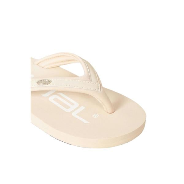 Animal Womens/Ladies Logo Recycled Flip Flops - Beige/White - 