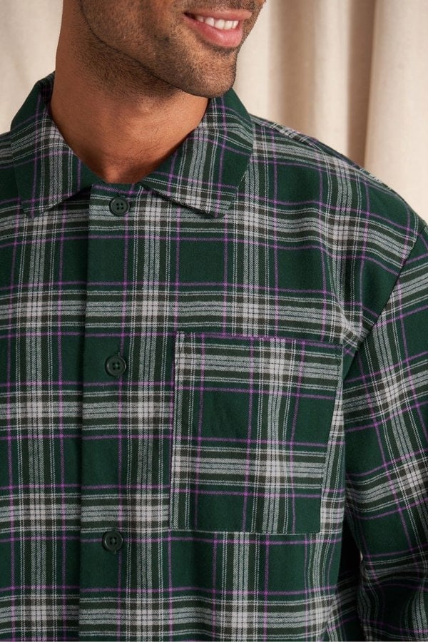 Mister You Plaid Pyjama Set in GreenNightwear