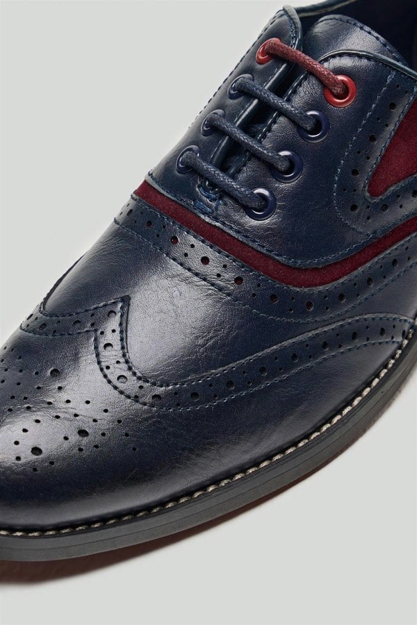 House of Cavani Boys Russel Navy/Red Shoes