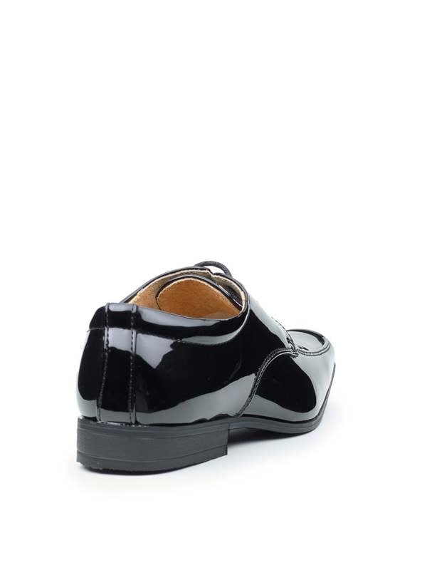 Black patent communion shoes