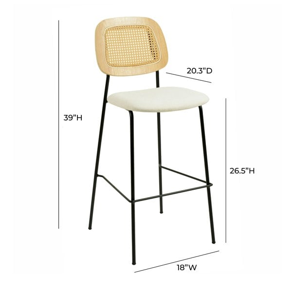 Furniture Edit Anais Natural Rattan Counter Stool - Set of 2