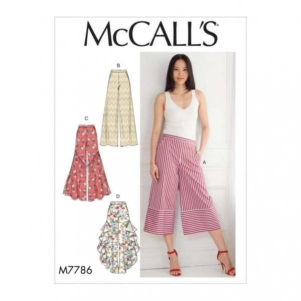 McCalls 7786 Paper Sewing Pattern – Women's Trousers, Easy