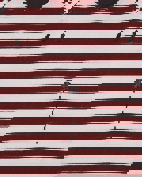 organic cotton Red Bear Face Horizontal Stripe Print Top - image 3