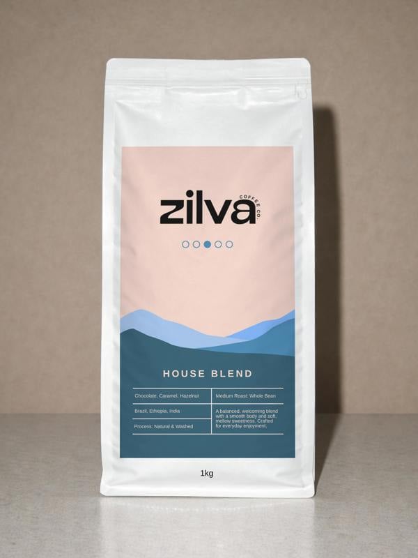 Zilva House Blend Coffee Beans - Medium Roast - 1Kg