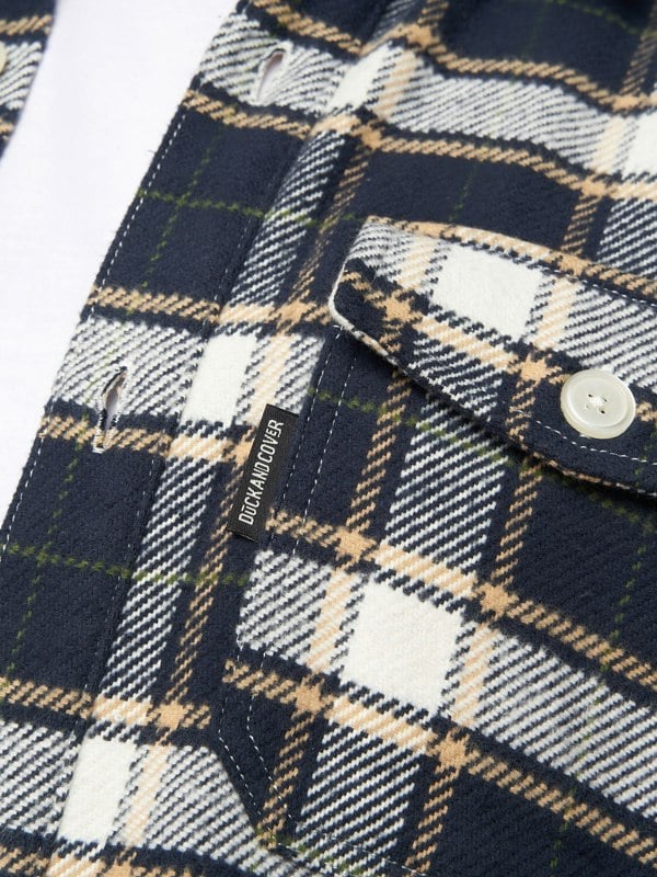 Duck and Cover Francore Overshirt Navy Check