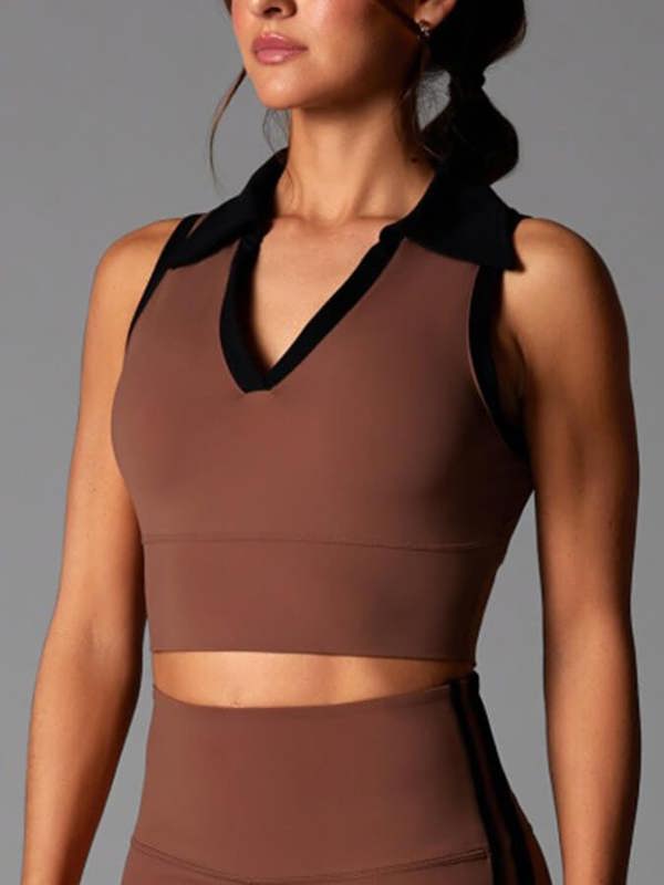 Tavi Contrast Polo Tank Top