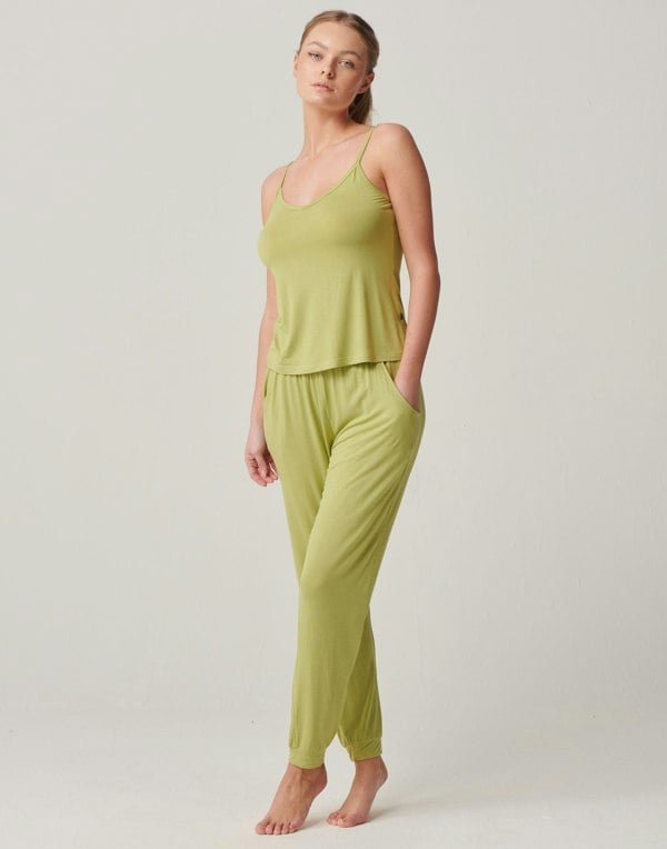 Women's Bamboo Camisole Pyjama Set – Tarragon - British Boxers