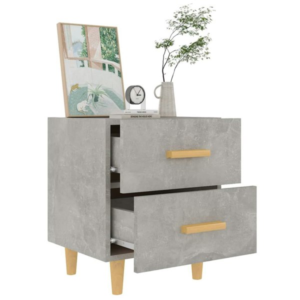 Berkfield Bed Cabinet Concrete Grey 40x35x47.5 cm