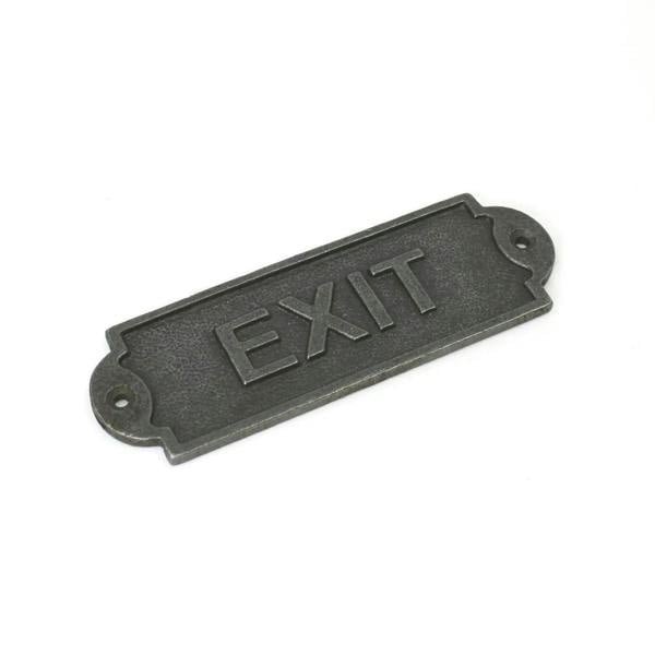 Antique Cast Iron Exit Door Sign/Plaque - 150mm