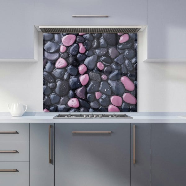 Warren Reed - Designer Blush and Charcoal Pebble Mix Kitchen Splashback