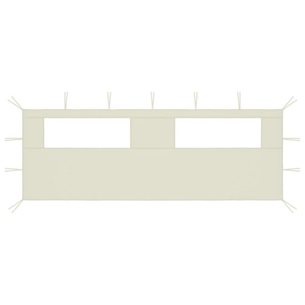Berkfield Gazebo Sidewall with Windows 6x2 m Cream