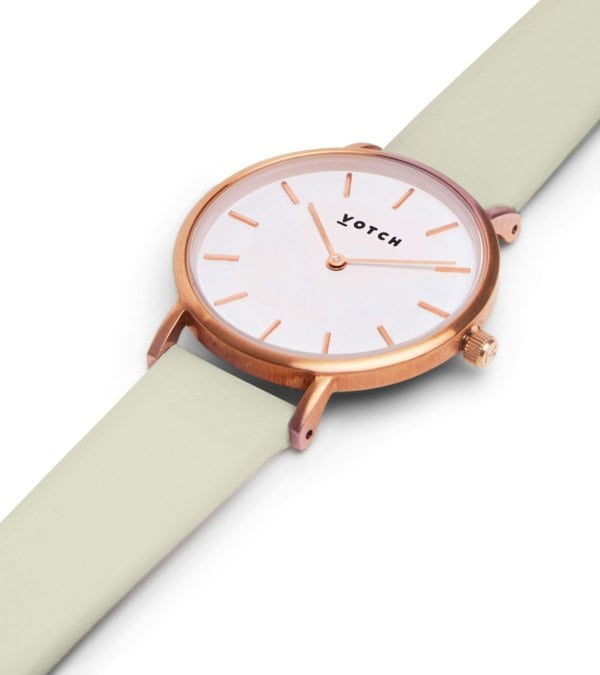 Votch Rose Gold & Linen Watch | Petite