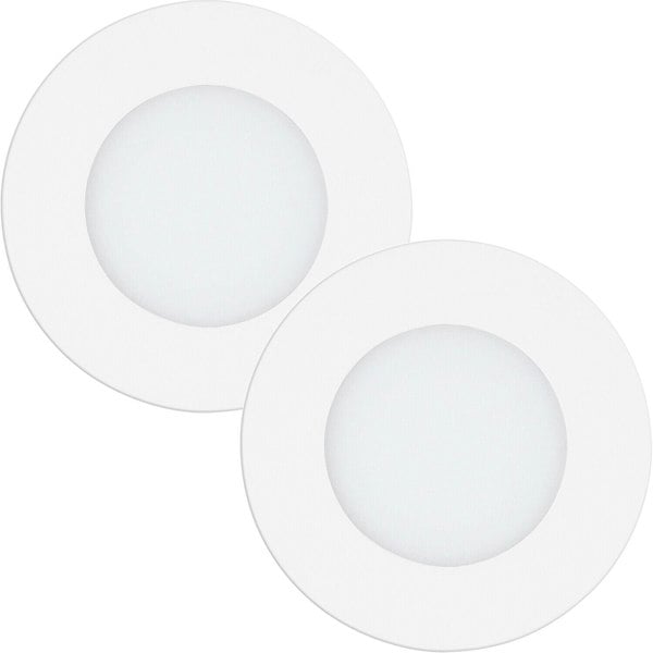 2 PACK Wall Flush Ceiling Light Colour White Shade White Plastic LED 5W Inc Loops