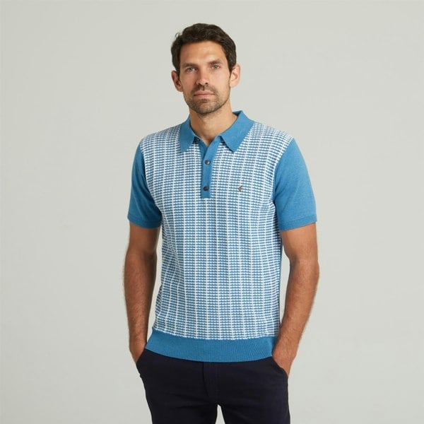 Gabicci G54M09 Mens Short Sleeve Knitted Polo Gabicci Classic - AQUA
