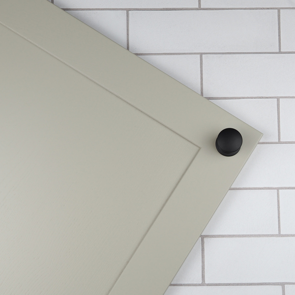 Handle & Home Matt Black Contemporary Cup Handles and Coordinating Knobs