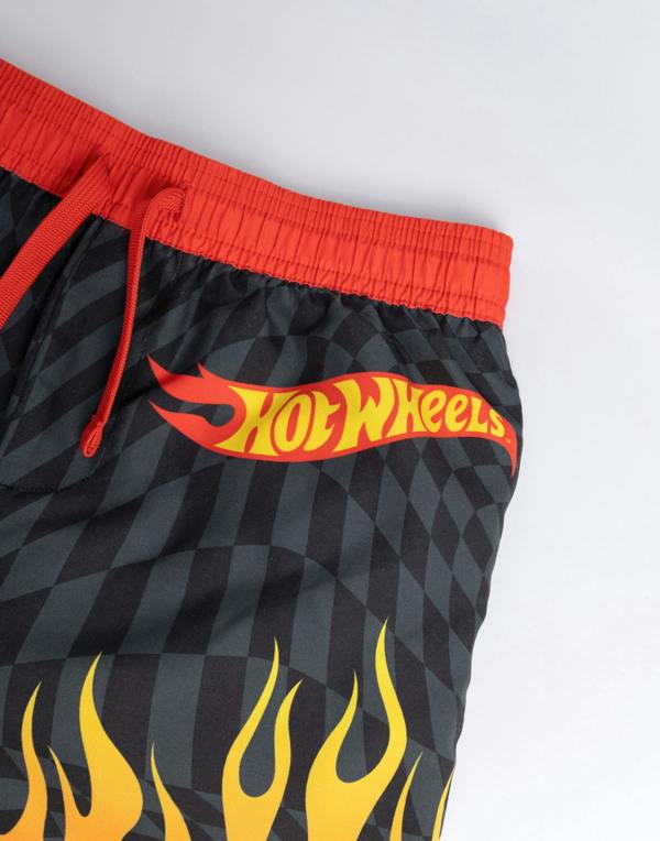 Vanilla Underground Hot Wheels Boys Red Flame Short Swim Shorts