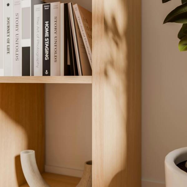 Furniture To Go Mauro 3x3 Storage Unit in Elegancia Oak