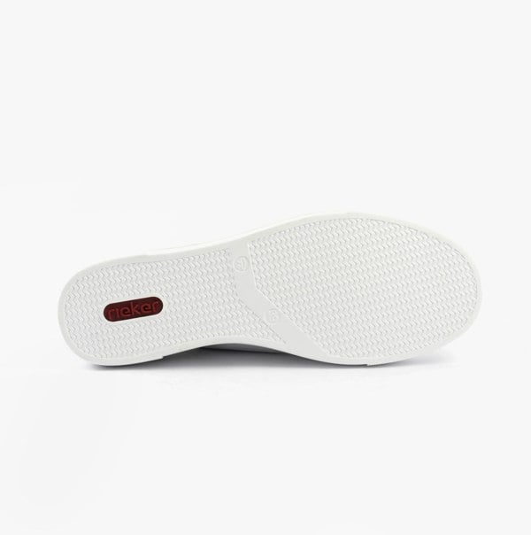 Rieker Zip Womens Shoes - White Combination (N4924-81)