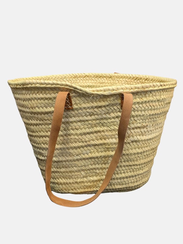 Berber Leather The Safi Large Rattan Beach Tote